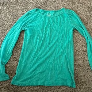 J.Crew artist 100% cotton, long sleeve T-shirt, size medium grass green